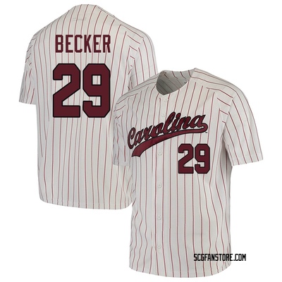 Men's Matthew Becker South Carolina Gamecocks Game Replica Performance Baseball Jersey - White