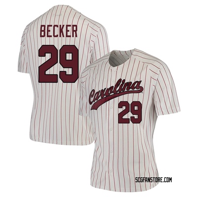 Women's Matthew Becker South Carolina Gamecocks Game Replica Performance Baseball Jersey - White