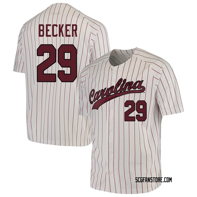 Youth Matthew Becker South Carolina Gamecocks Game Replica Performance Baseball Jersey - White